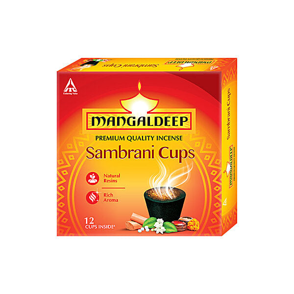 Mangaldeep Sambrani Dhoop Cup — 12 pc